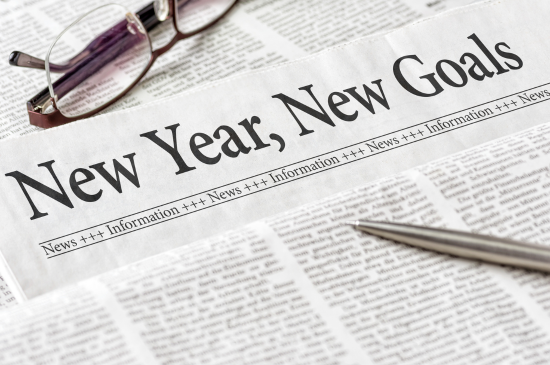 newspaper entitled "New Year, New Goals"